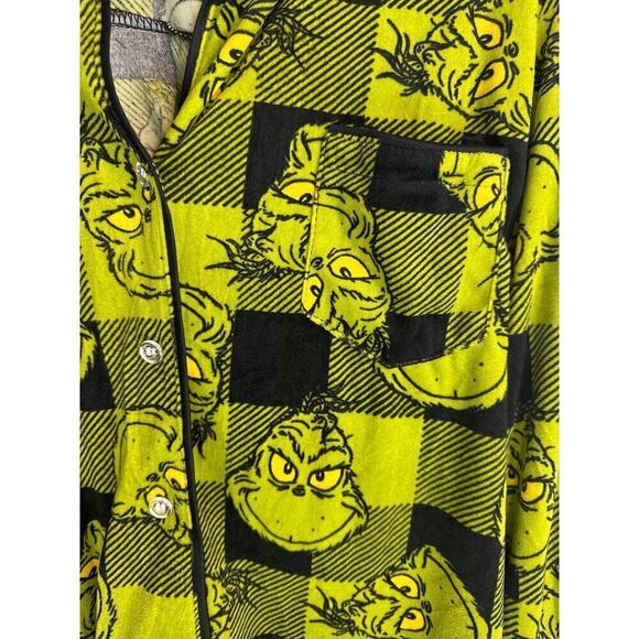 Dr. Seuss The Grinch Plaid Christmas 2 piece Pajama Set Women's Medium NWT - Picture 5 of 14